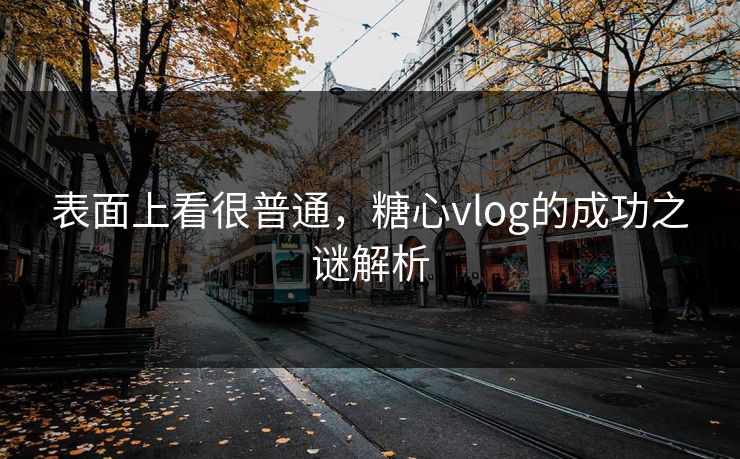 表面上看很普通，糖心vlog的成功之谜解析